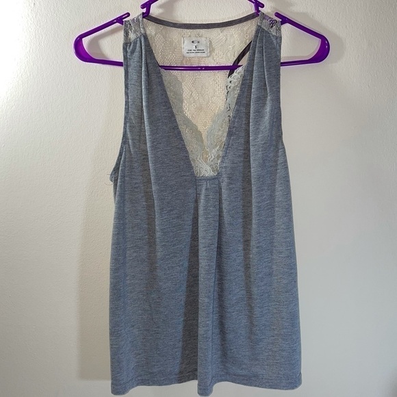 Urban Outfitter Pins and Needles Gray Lace Tank - Picture 1 of 6